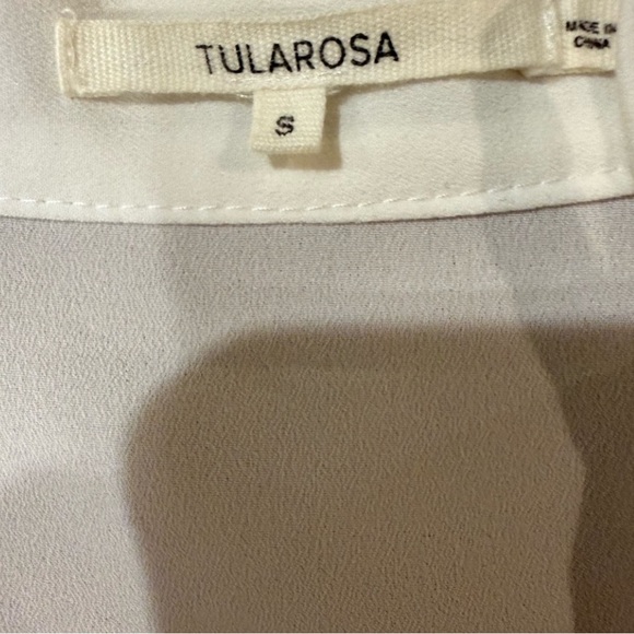 Tularosa Farrah White Lace Boho Tie-Front Blouse Size S - Picture 7 of 8